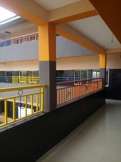 School corridor and building interior