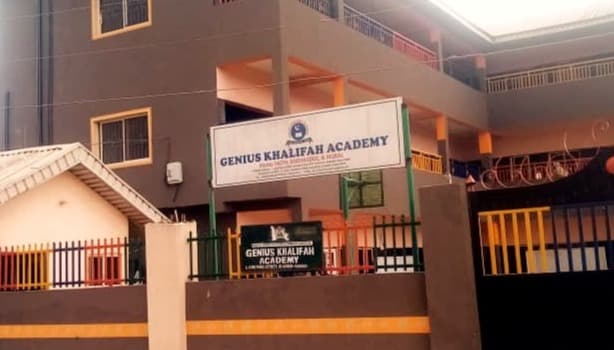 Academy signage and entrance